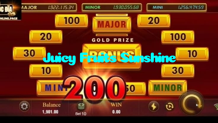 available types of Juicy Fruits Sunshine bet including pre-match live express and system bets